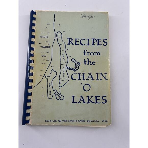 Recipes From the Chain O Lakes Cookbook Vintage Collectible Book - Picture 1 of 6